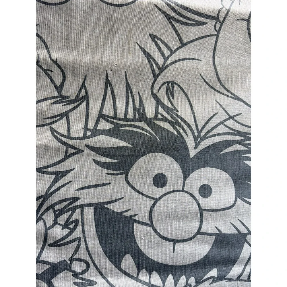 New Vintage y2k Muppets Miss Piggy Kermit Beaker Animal Twin Flat & Fitted Sheet
